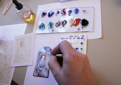 Роспись эмалевыми красками